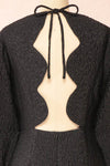 Daria Textured Open-Back Short Dress | Boutique 1861 back close-up