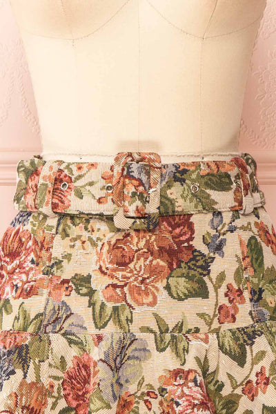 Davido Short A-Line Jacquard Skirt | Boutique 1861  front close-up