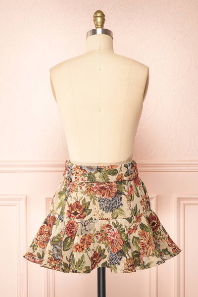 Davido Short A-Line Jacquard Skirt | Boutique 1861  back view