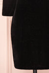 Davorka Black Shimmering Velvet Cocktail Dress  | BOTTOM CLOSE UP | Boutique 1861