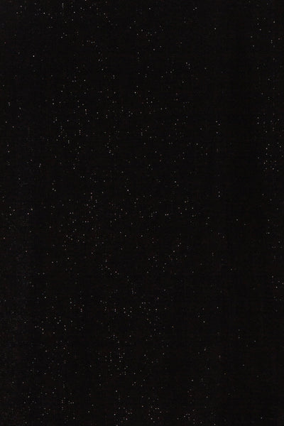 Davorka Black Shimmering Velvet Cocktail Dress  | FABRIC DETAIL | Boutique 1861