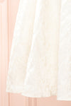 Daya White Satin Embroidered Babydoll Dress | Boutique 1861  bottom