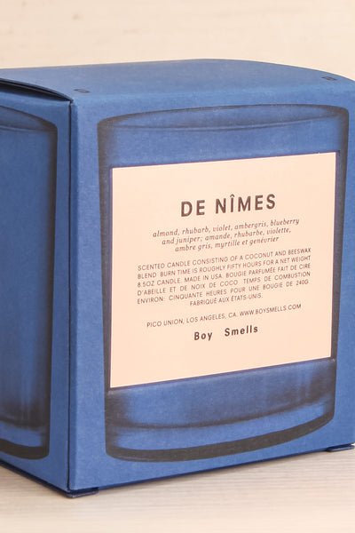 Chandelle De Nîmes Blue Perfumed Candle | La Petite Garçonne Chpt. 2 box close-up