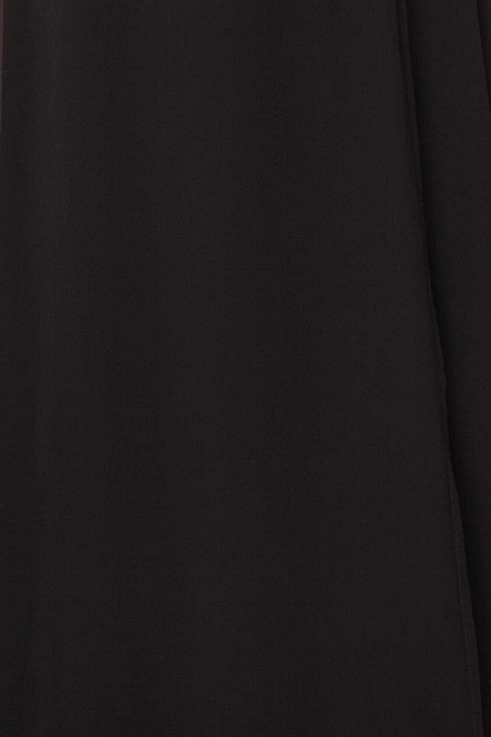 Debbie Noire Black Minimalist Maxi Wrap Dress | Boudoir 1861 fabric detail