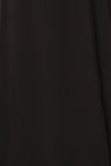 Debbie Noire Black Minimalist Maxi Wrap Dress | Boudoir 1861 fabric detail