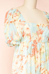 Dee Floral Jumpsuit w/ Square Neckline | Boutique 1861 side close-up