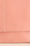 Deely Pink Mini Vegan Backpack | La petite garçonne logo close-up