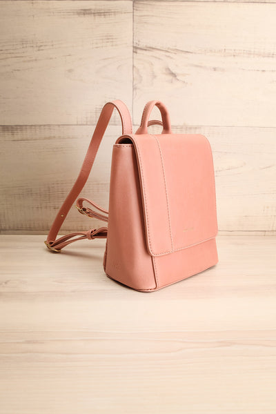 Deely Pink Mini Vegan Backpack | La petite garçonne side view