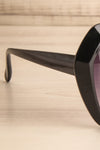Deknepoll Black Oversized Sunglasses arm close-up | La Petite Garçonne