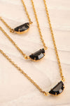 Del Rubio Triplets Multi Row Gold Necklace | La petite garçonne flat close-up