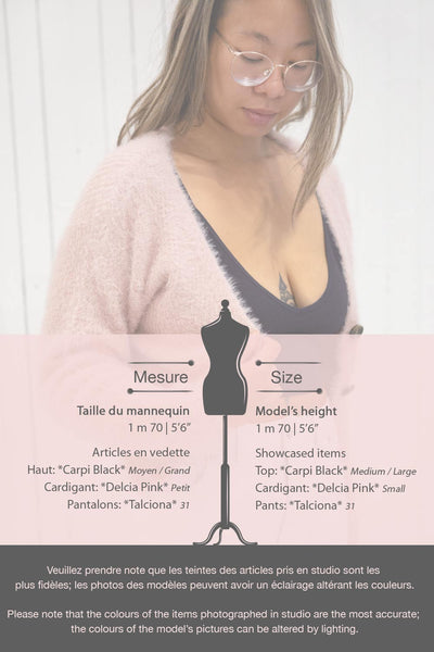 Delcia Pink Fuzzy Button-Up Cardigan | Boutique 1861 fiche