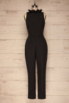 Delft Noir Black Jumpsuit w/ Stand Collar front view | La Petite Garçonne