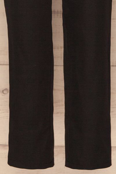 Delft Noir Black Jumpsuit w/ Stand Collar legs | La Petite Garçonne