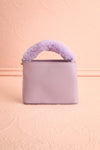 Deliah Lilac Small Handbag w/ Fluffy Handle | Boutique 1861 front view