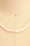 Delicatus White Pearl Necklace | Boutique 1861 close-up