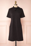 Delinela Short Black Dress w/ Bow | Boutique 1861 front view