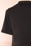 Delinela Short Black Dress w/ Bow | Boutique 1861 back close-up
