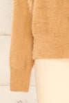 Delitzsch Beige Fuzzy Cropped Cardigan | La petite garçonne bottom
