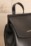 Delphinus Mini Vegan Leather Backpack | La petite garçonne side close-up