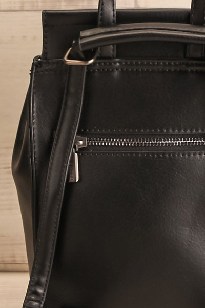 Delphinus Mini Vegan Leather Backpack | La petite garçonne back close-up