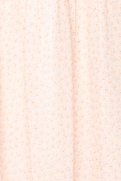 Demelza Pink Tiered Midi Dress w/ Tied Straps | Boutique 1861 fabric