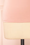 Demie Pink Short Sleeve V-Neck Top w/ Lace Neckline | Boutique 1861 bottom