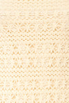 Denver Beige Floral Crochet Short Dress | La petite garçonne fabric