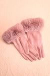 Derra Pink Gloves w Faux-Fur Lining & Cuff | Boutique 1861