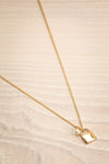 Desanka Maksimovic Gold Padlock Pendant Necklace | La petite garçonne flat view