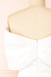 Desmonda Short Bustier Dress w/ Front Bow | Boudoir 1861 back close-up