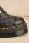 Devon Flower Buckle Leather Platform Boots | La petite garçonne side front close-up