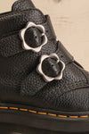 Devon Flower Buckle Leather Platform Boots | La petite garçonne side close-up