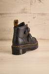 Devon Flower Buckle Leather Platform Boots | La petite garçonne back view
