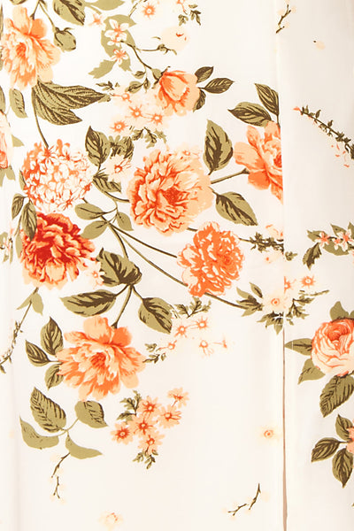 Dezbana Floral Midi Dress w/ Slit | Boutique 1861 texture