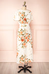Dezbana Floral Midi Dress w/ Slit | Boutique 1861 side view