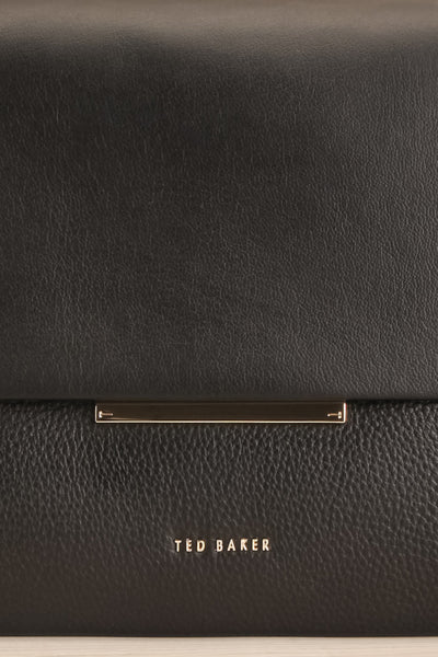 Diane Black Leather Handbag | La Petite Garçonne front close-up