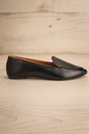 Dinteranthus Black Pointed Faux-Leather Loafers | La petite garçonne sid eview
