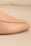 Dinteranthus Caramel Pointed Faux-Leather Loafers | La petite garçonne side front close-up