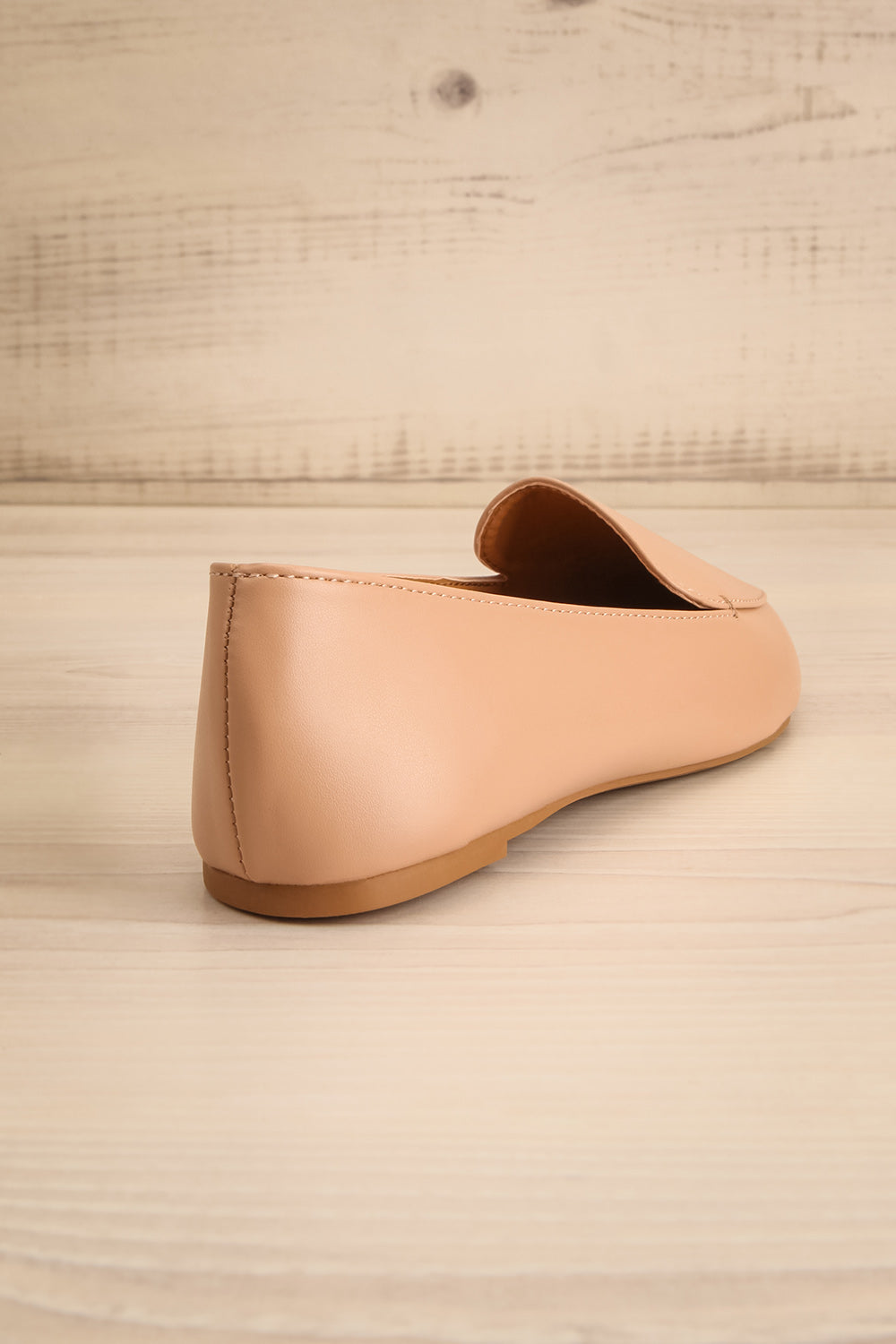 Dinteranthus Caramel Pointed Faux-Leather Loafers | La petite garçonne back view