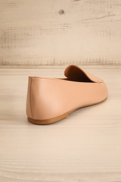 Dinteranthus Caramel Pointed Faux-Leather Loafers | La petite garçonne back view