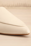 Dinteranthus Ivory Pointed Faux-Leather Loafers | La petite garçonne front close-up