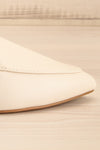 Dinteranthus Ivory Pointed Faux-Leather Loafers | La petite garçonne side front close-up