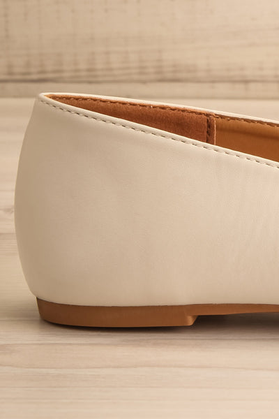 Dinteranthus Ivory Pointed Faux-Leather Loafers | La petite garçonne side back close-up