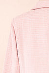 Dionne Pink Vintage Style Tweed Blazer | Boutique 1861 back close-up