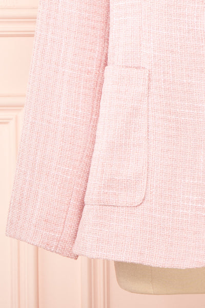 Dionne Pink Vintage Style Tweed Blazer | Boutique 1861 bottom