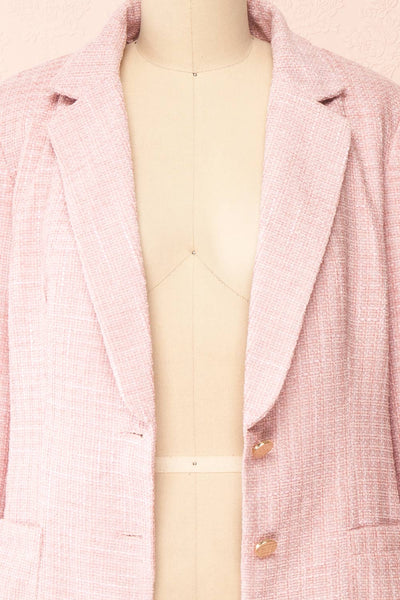 Dionne Pink Vintage Style Tweed Blazer | Boutique 1861