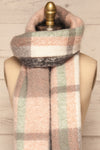 Distroff Colorful Soft Knit Scarf with Fringe | La Petite Garçonne loop through close-up