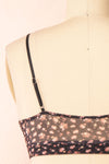 Distyle Black Floral Mesh Bralette w/ Lace | Boutique 1861 back close-up