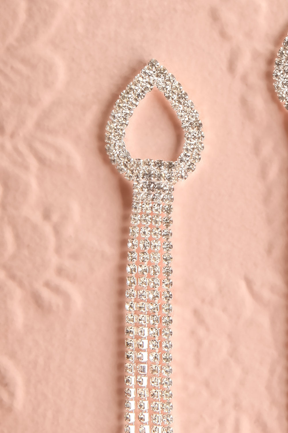 Dita Parlo Silver Crystal Pendant Earrings | Boutique 1861 close-up