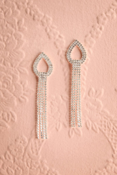 Dita Parlo Silver Crystal Pendant Earrings | Boutique 1861